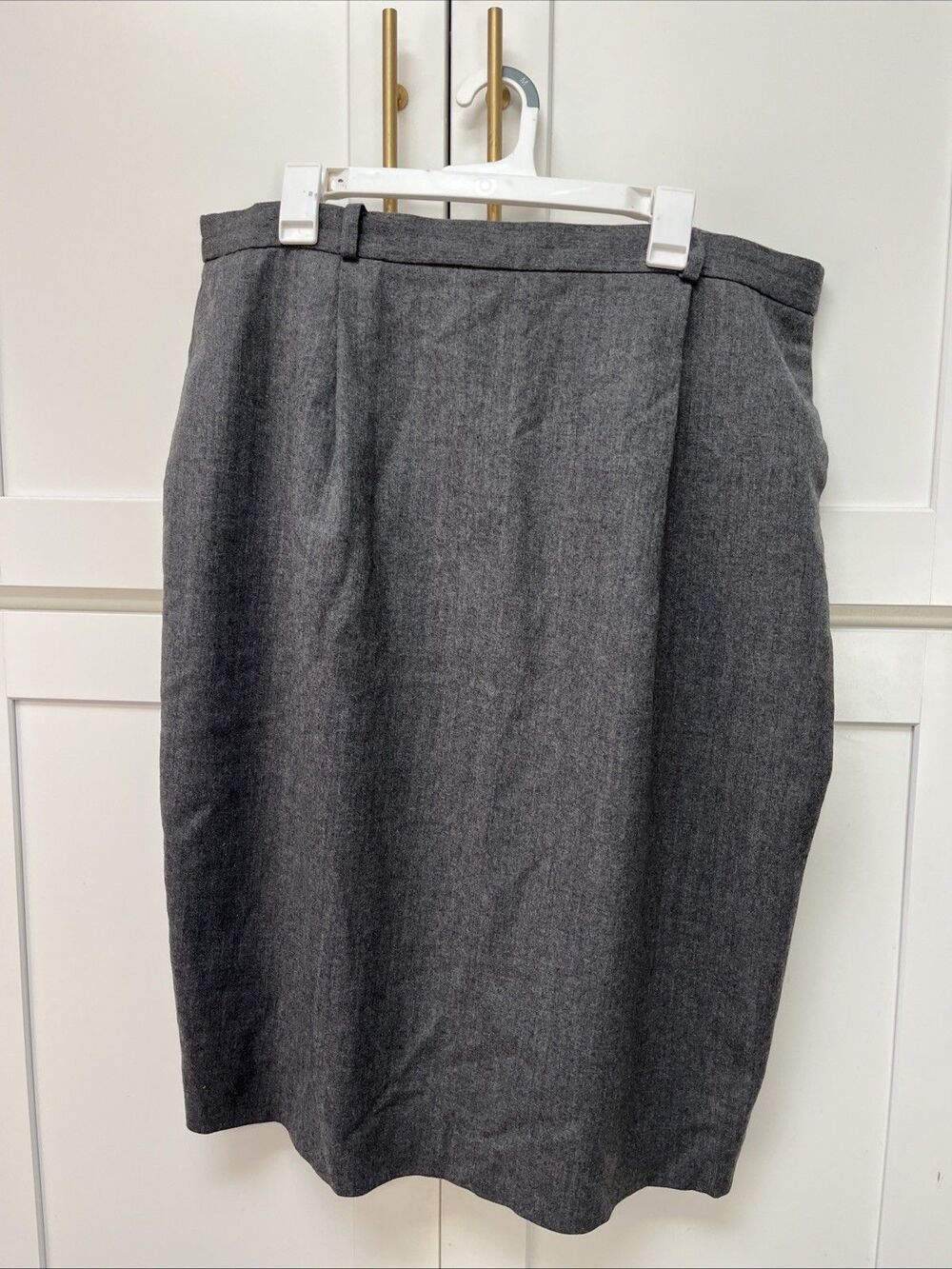 Talbots Skirt Womens 20 Gray Wool A Line Maxi Long Lined Made in USA Career